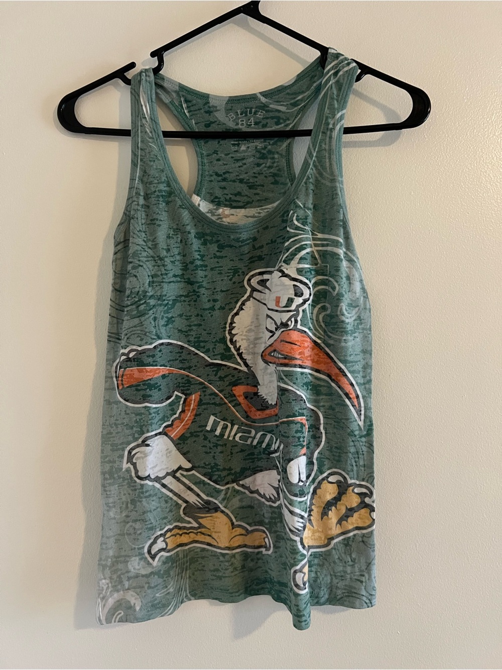 Ladies UM Miami Canes Burnout Tank Top